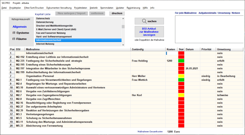 IT-Informationssicherheit mit unserem Tool SECPRO